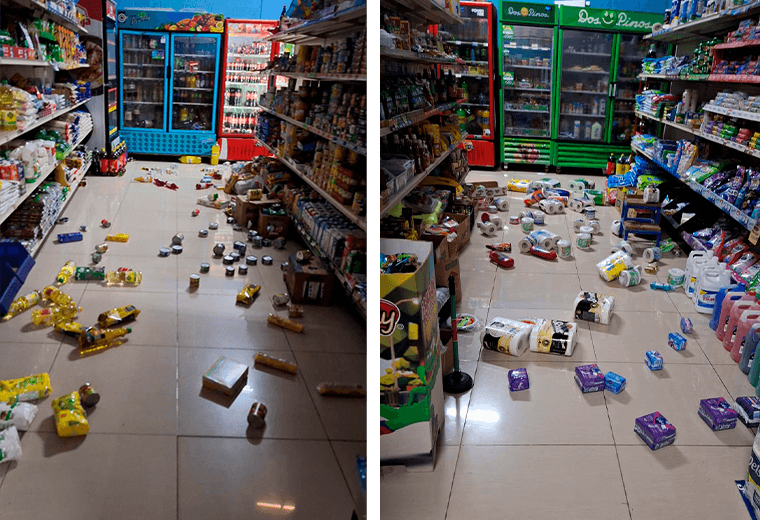 Caída de objetos y cortes eléctricos: el reporte de CNE tras fuerte temblor