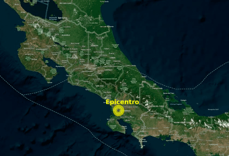 Fuerte sismo sacude Pacífico Central este martes