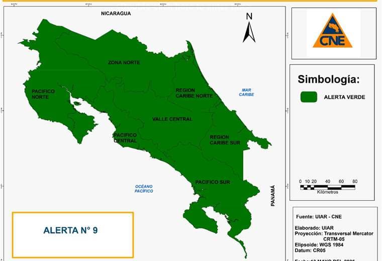 CNE emite alerta verde en todo el país por paso de onda tropical #1
