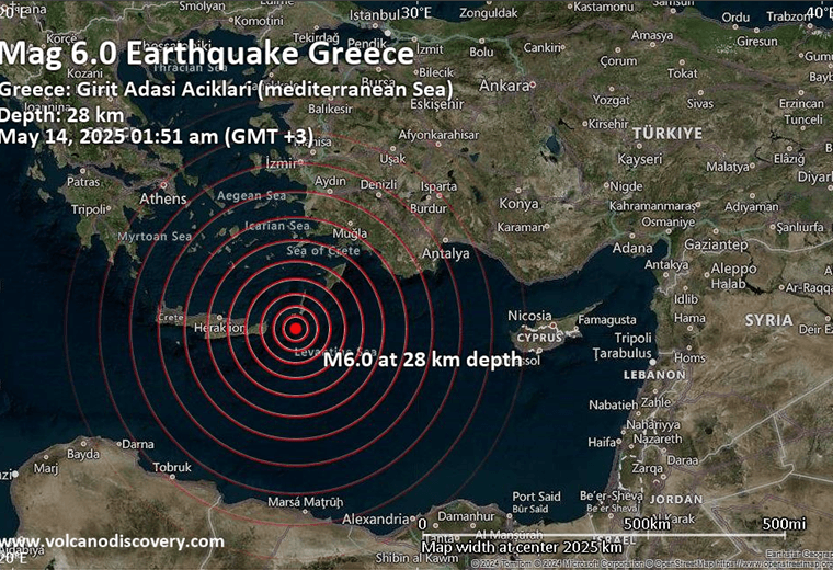 Terremoto de magnitud 6,1 sacude Grecia