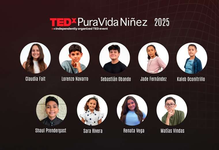 Niños de entre siete y 13 años tomarán escenario de 'TEDx Pura Vida Niñez 2025'