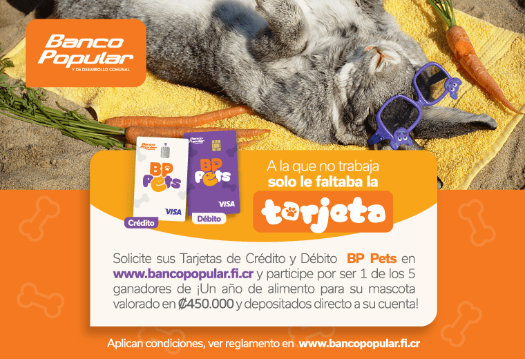 Tarjeta financiera inspirada en el amor por las mascotas