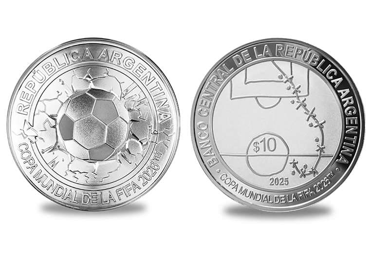 Argentina lanza moneda en homenaje al Mundial con gol de Maradona contra Inglaterra