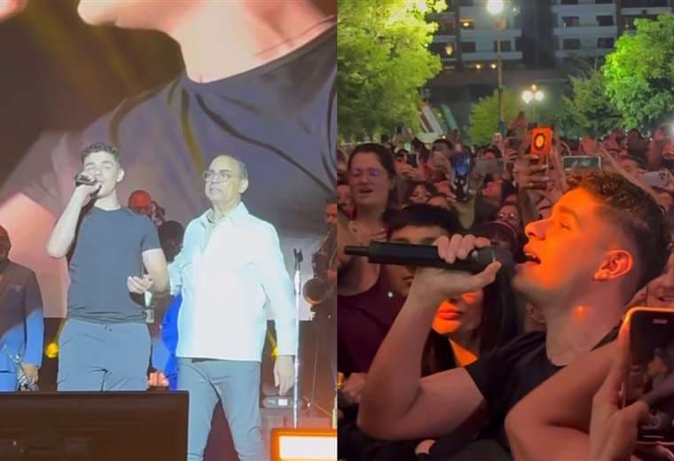 El sueño hecho realidad: Andrés Segura cantó junto a Gilberto Santa Rosa
