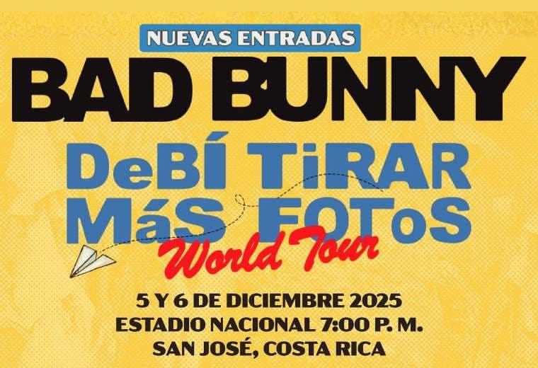 ¡Nuevos boletos a la venta para ver a Bad Bunny en el Estadio Nacional!
