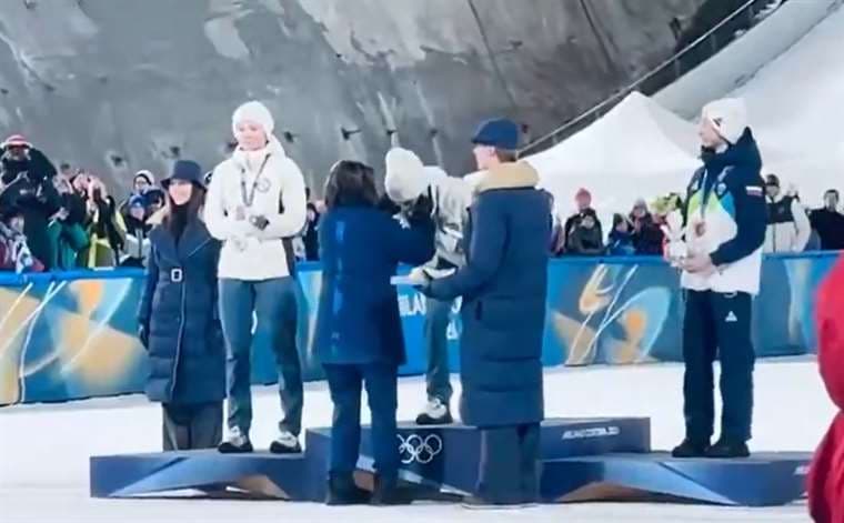 Laura Chinchilla en Juegos Olímpicos de Invierno.