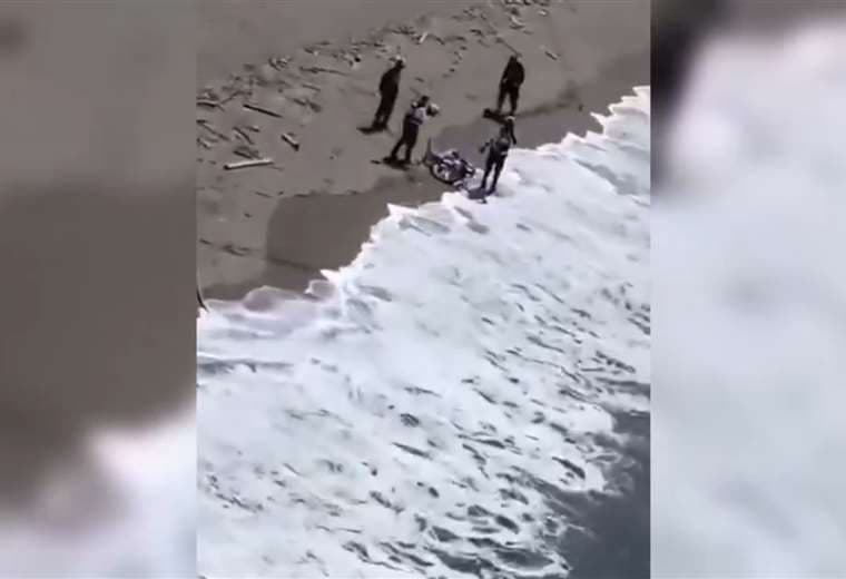 Vea, desde el aire, cómo fue la persecución de motociclistas en Puntarenas